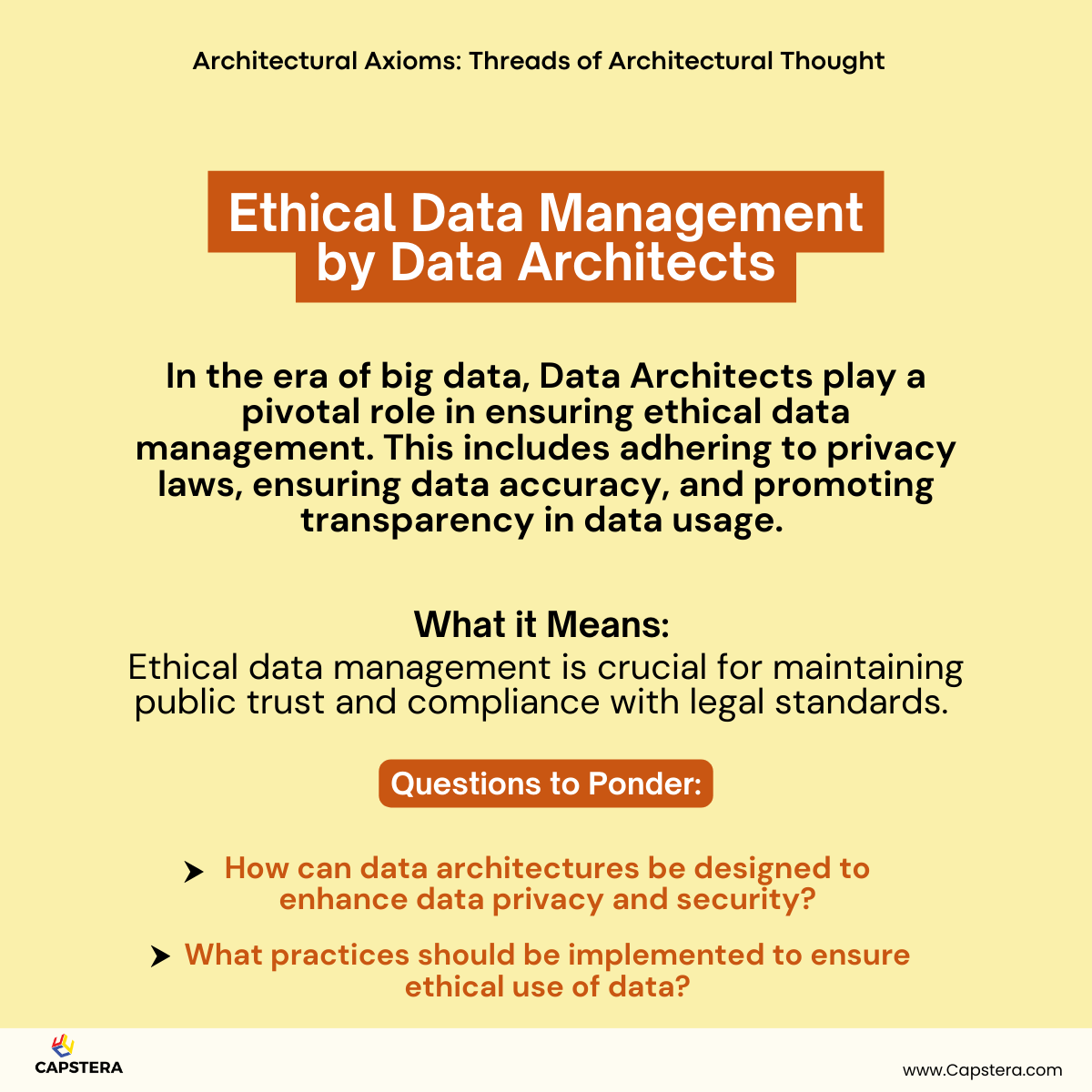 Ethical Data Management by Data Architects