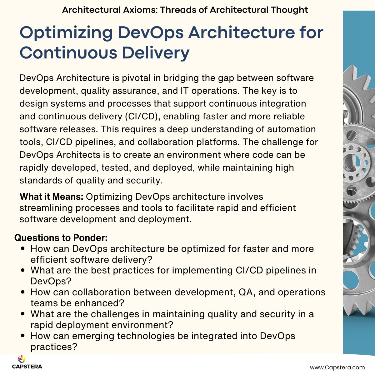 Optimizing DevOps Architecture for Continuous Delivery